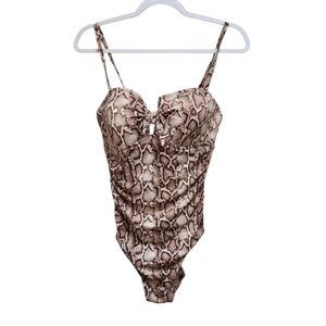 [M] Kona Sol Snake Print‎ One-Piece Swimsuit Size Medium
